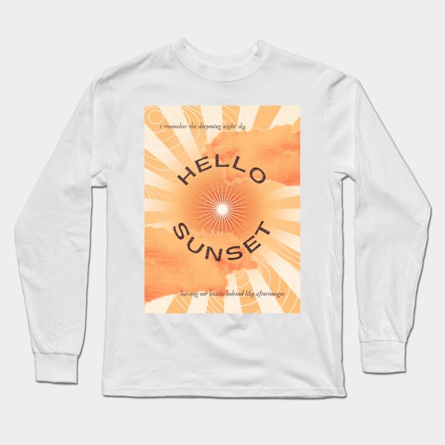 Hello Sunset - Red Velvet Long Sleeve T-Shirt by aaalou